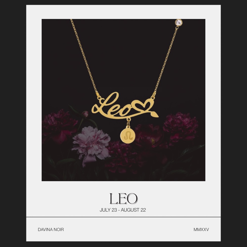 Leo Zodiac Gold Necklace
